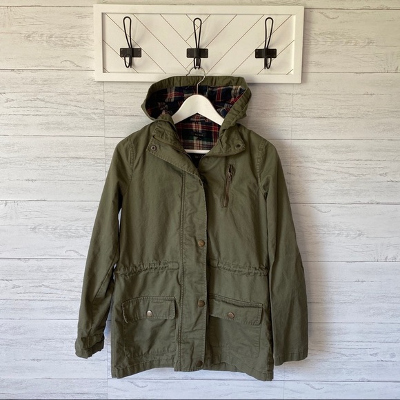 mine Plaid Utility Jacket Green Sz Small - Picture 1 of 10